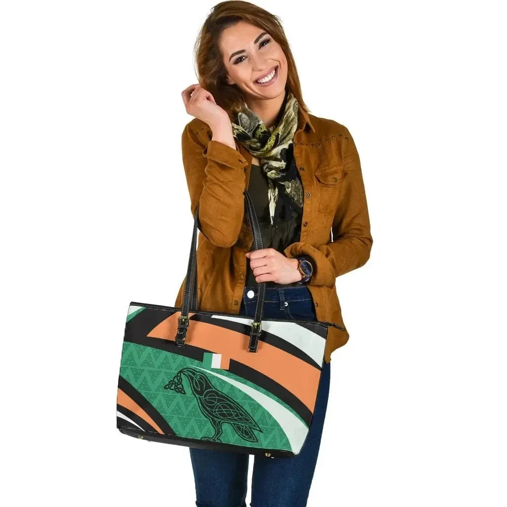 Ireland Celtic Leather Tote Bag Legend Of Ireland Color
