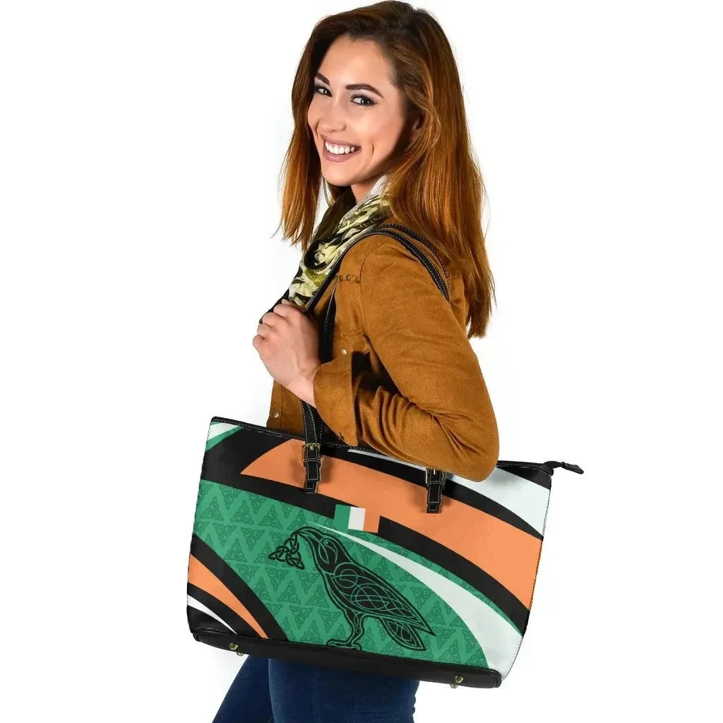 Ireland Celtic Leather Tote Bag Legend Of Ireland Color