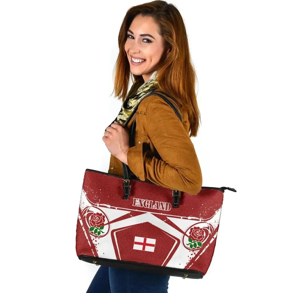 England Rugby Leather Tote Bag England Rugby