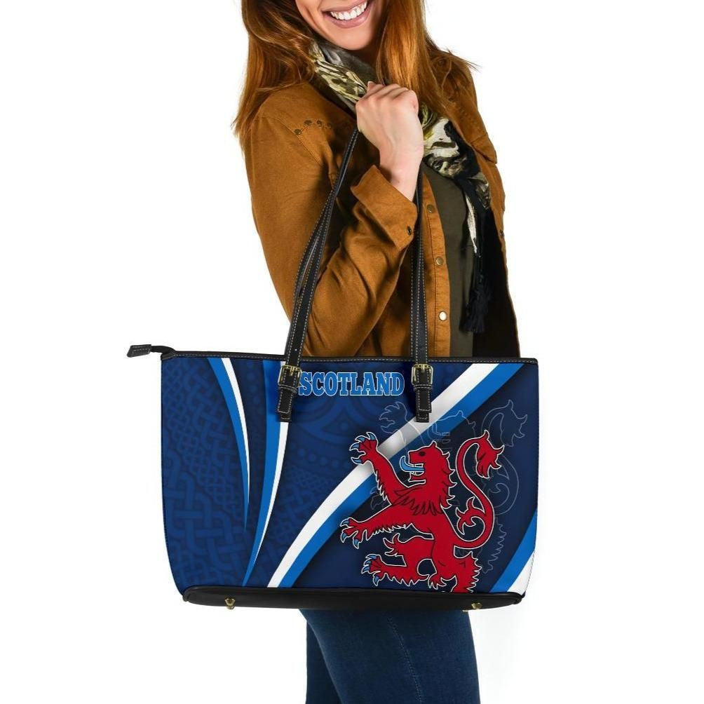 Scotland Celtic Leather Tote Bag Proud To Be Scottish