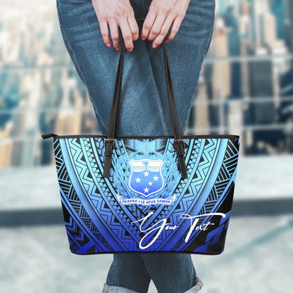 Custom Samoa Leather Tote Bag Personal Signature