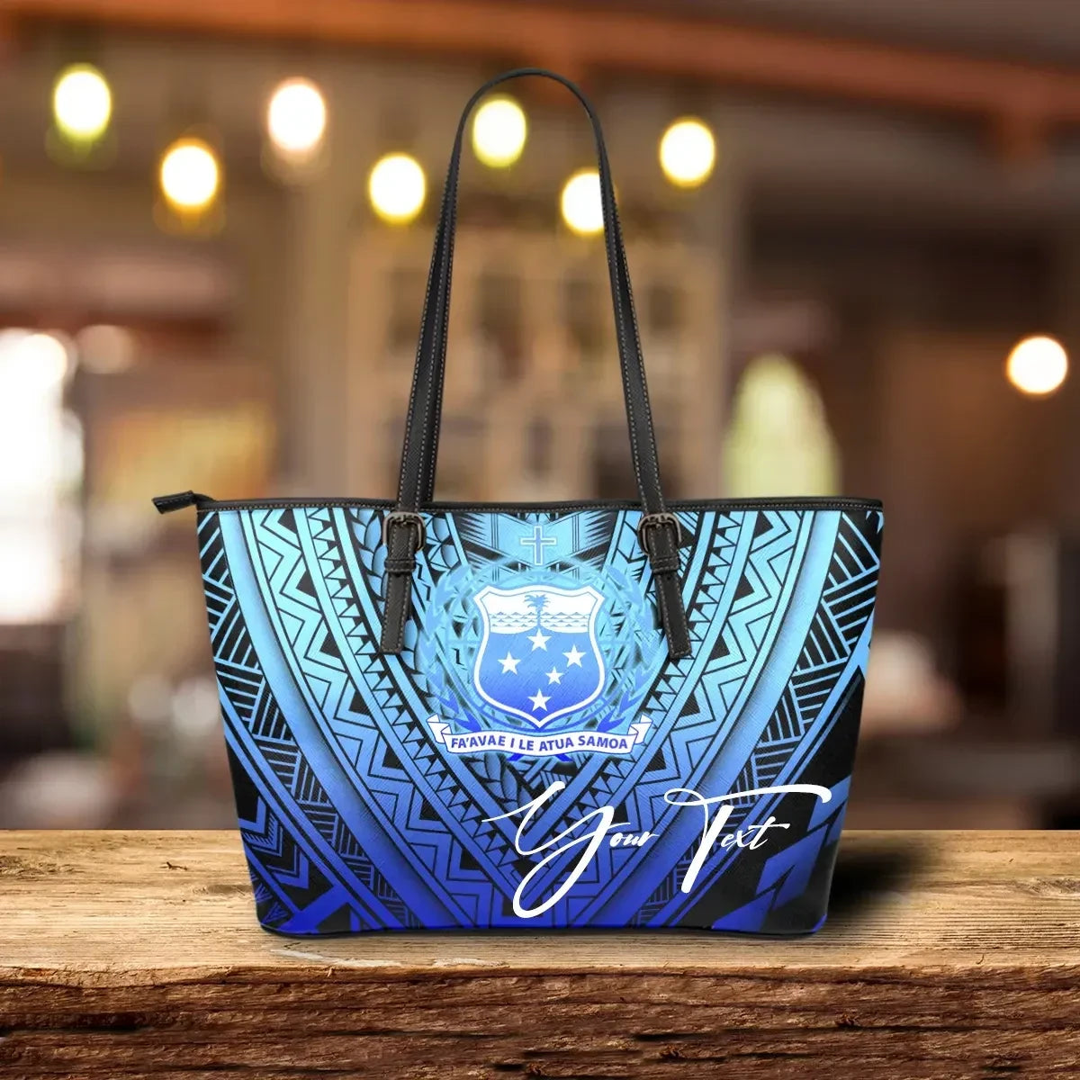 Custom Samoa Leather Tote Bag Personal Signature