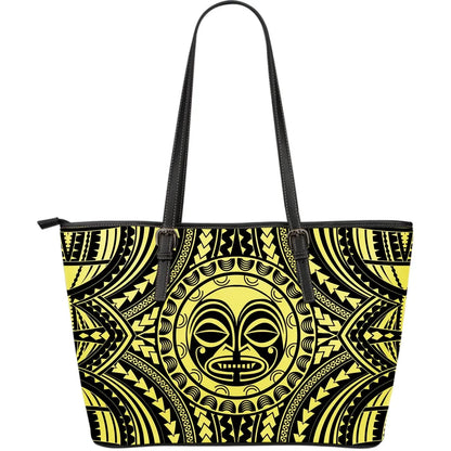 Polynesian 5Th Leather Tote Bag