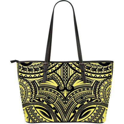 Polynesian 2Nd Leather Tote Bag