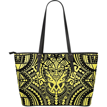 Polynesian 1St Leather Tote Bag Gold