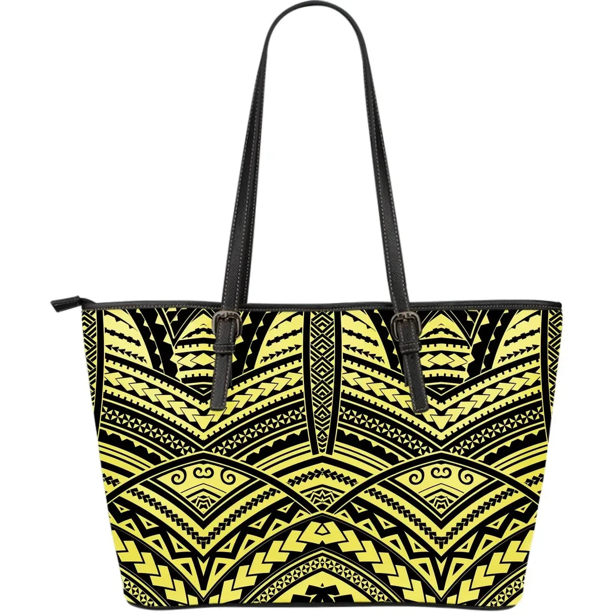 Polynesian 3Rd Leather Tote Bag