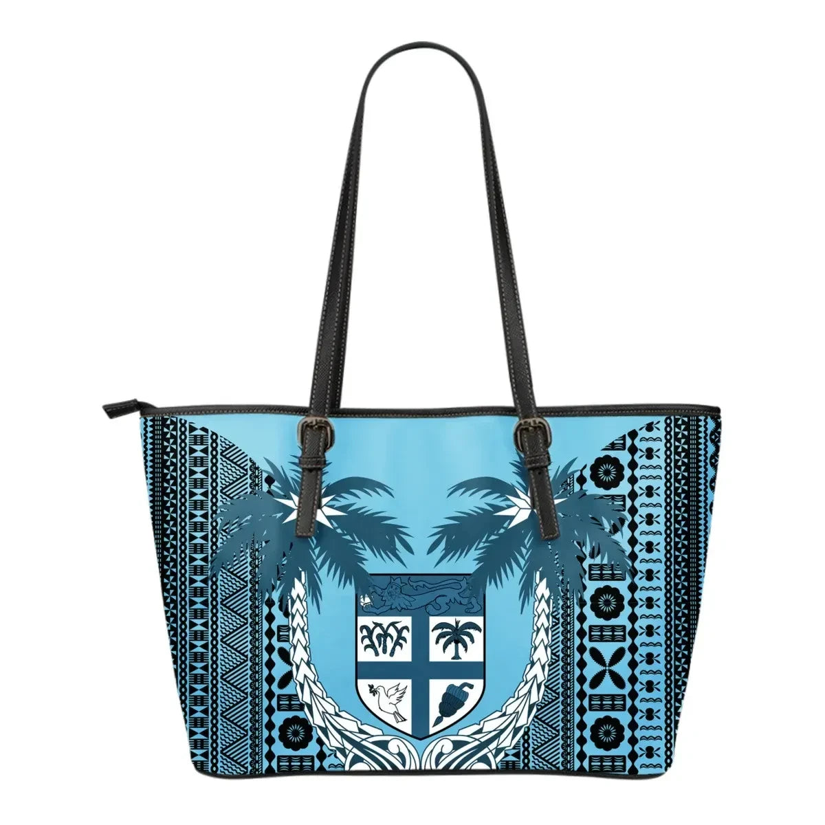 Fiji Tapa Coconut Leather Tote Bag