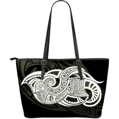 Maori Tattoo Handbag Leather Tote Bag