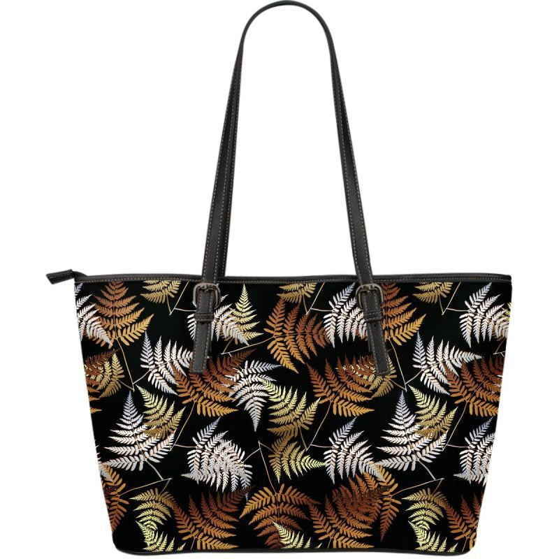 New Zealand Cool Silver Fern Leather Tote Bag Dm9