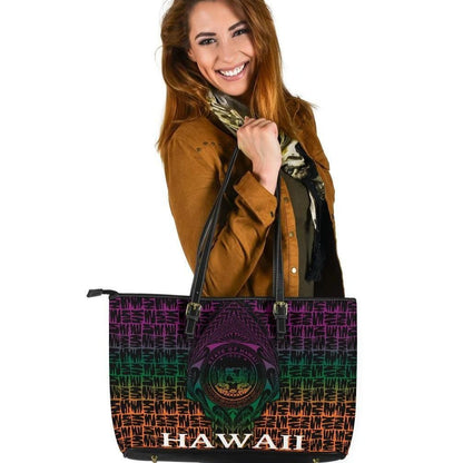 Hawaii Leather Tote Bag Hawaii Seal Rocket Style 8