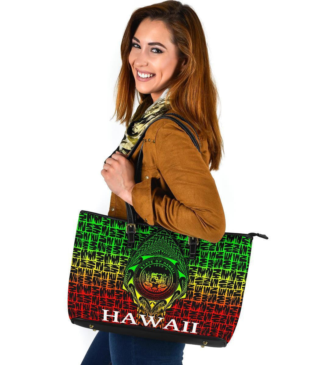 Hawaii Leather Tote Bag Style Reggae 8