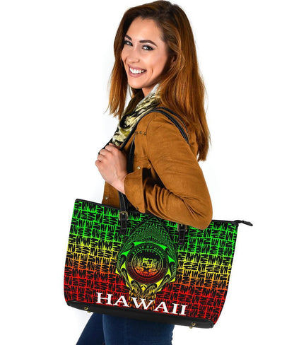 Hawaii Leather Tote Bag Style Reggae 8