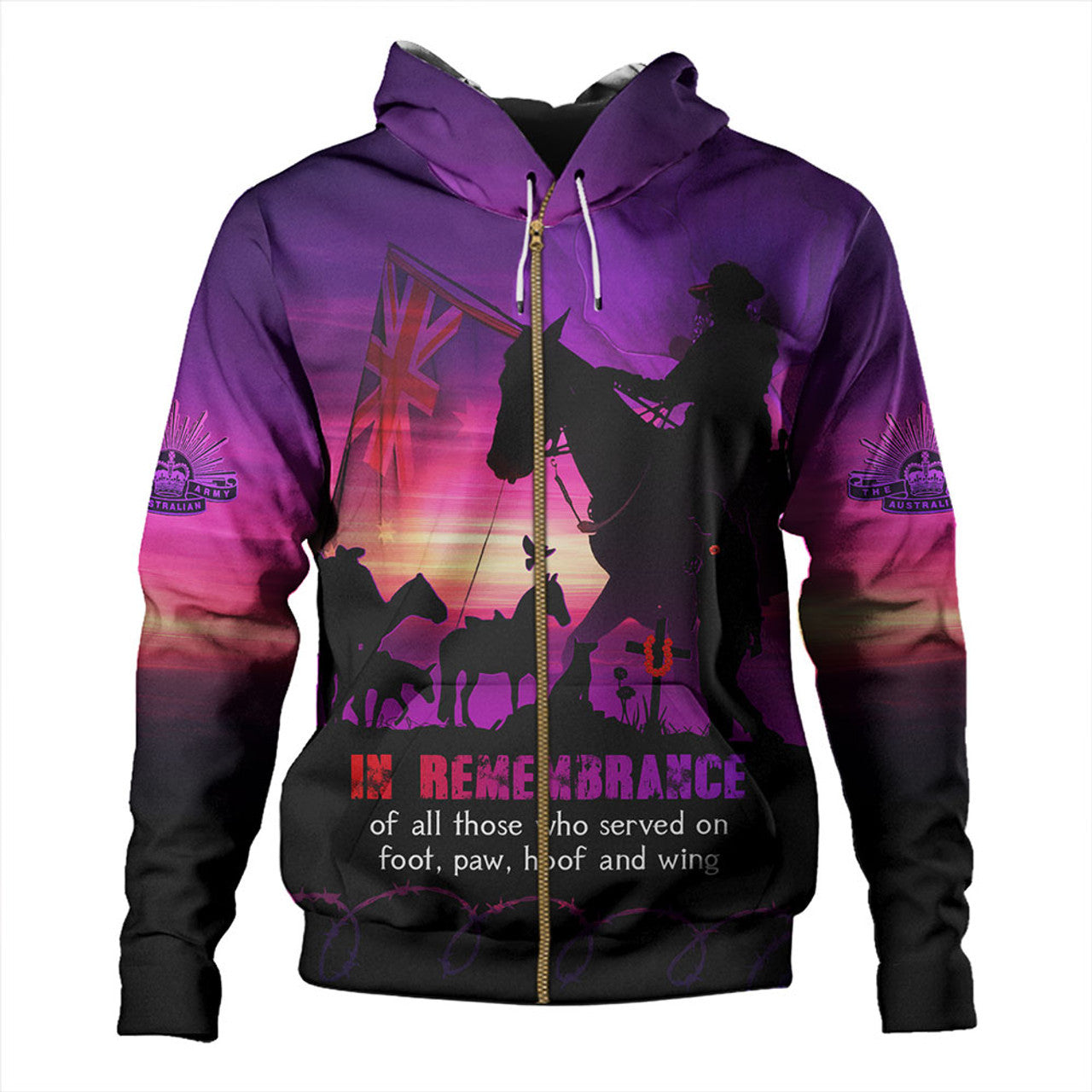Australia Hoodie Anzac Day In Honour Of All Who Served