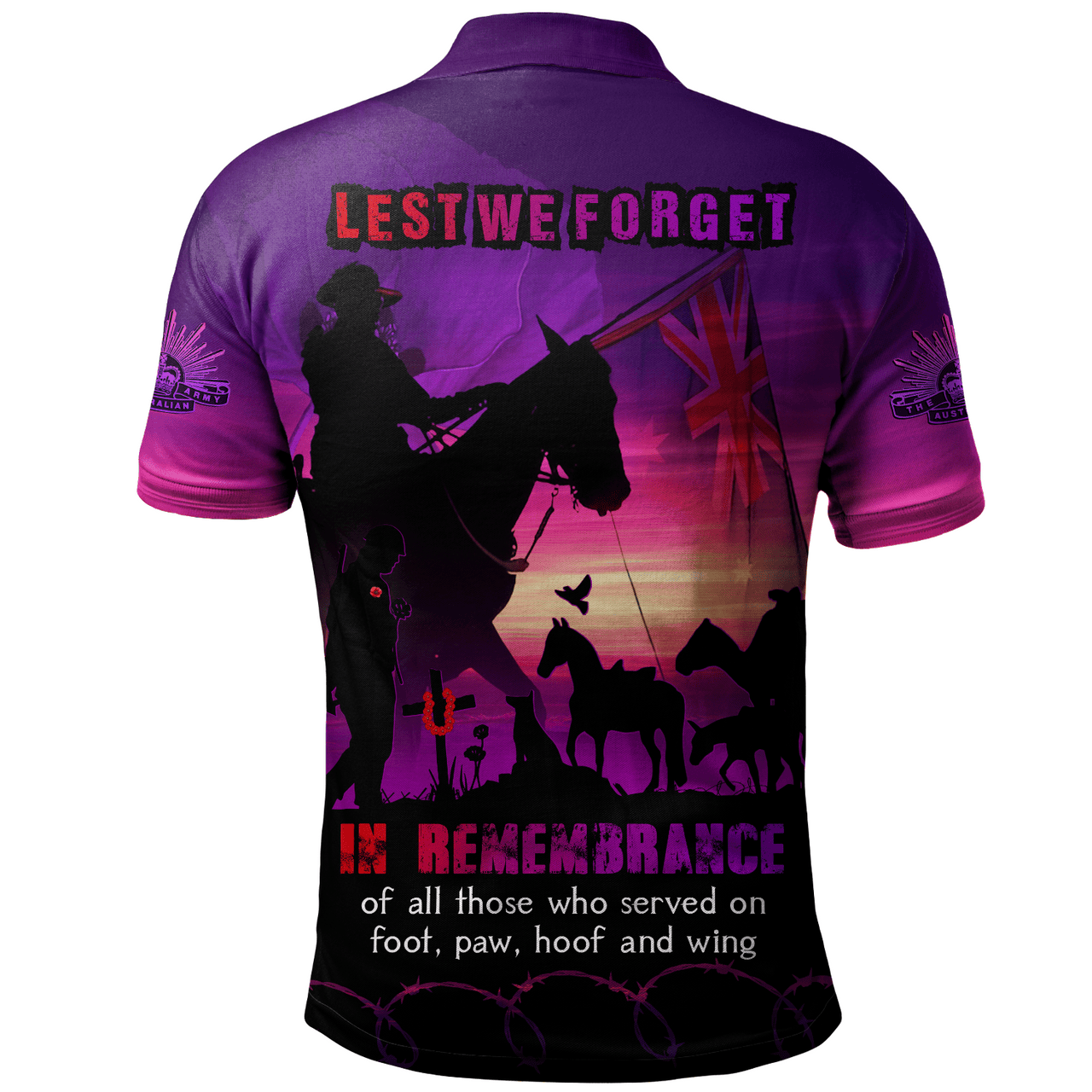 Australia Polo Shirt Anzac Day In Honour Of All Who Served
