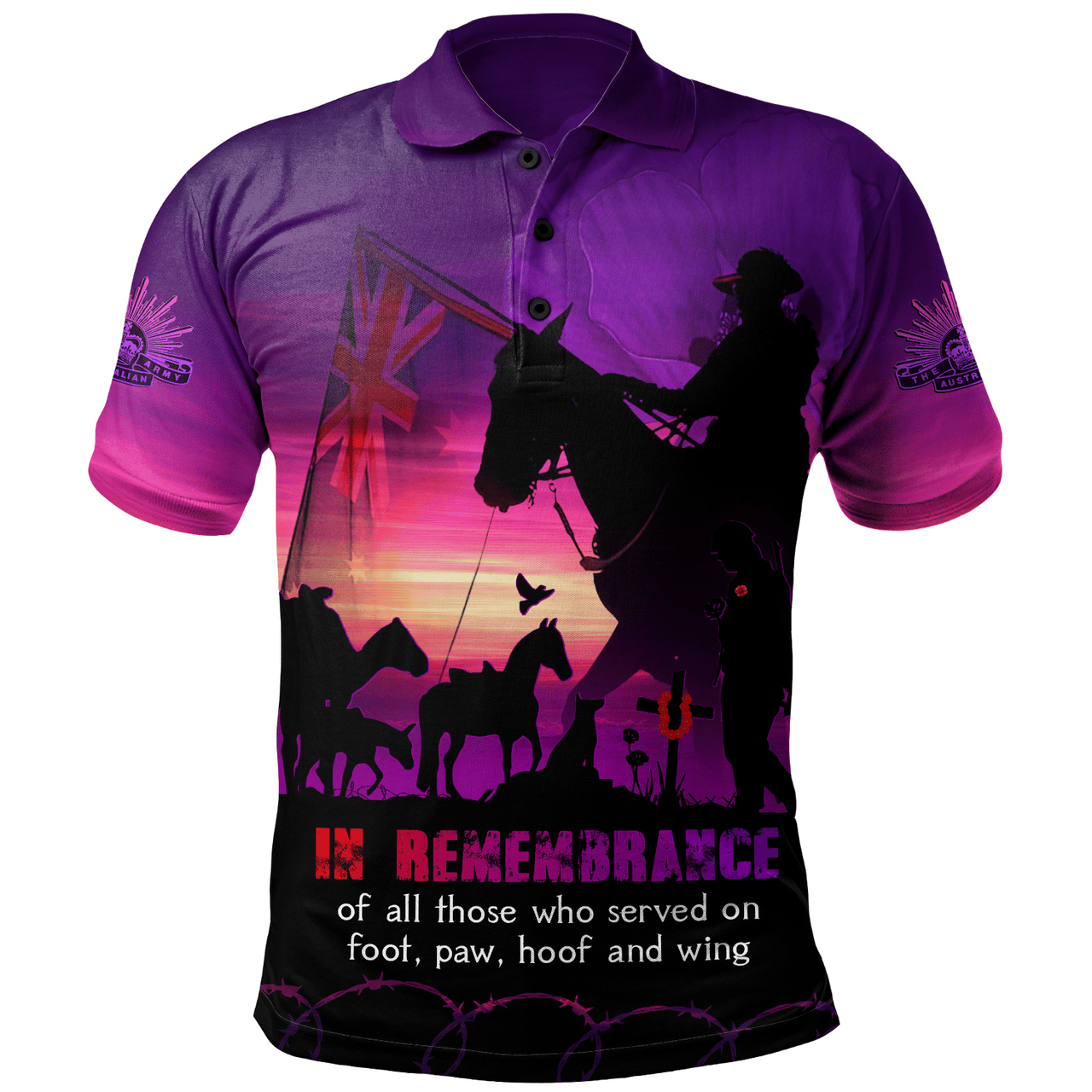 Australia Polo Shirt Anzac Day In Honour Of All Who Served