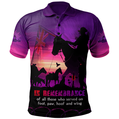 Australia Polo Shirt Anzac Day In Honour Of All Who Served