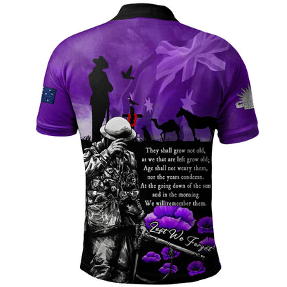 Australia Polo Shirt Anzac Day Remembering The Animals Victims Of War