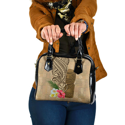 Hawaii Kanaloa Tiki Shoulder Handbag Polynesian Tattoo And Tapa Pattern