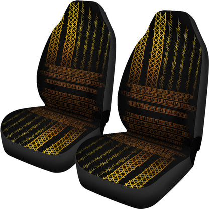 Car Seat Covers Rune And Celtic Knot Gold Style Car Seat Covers