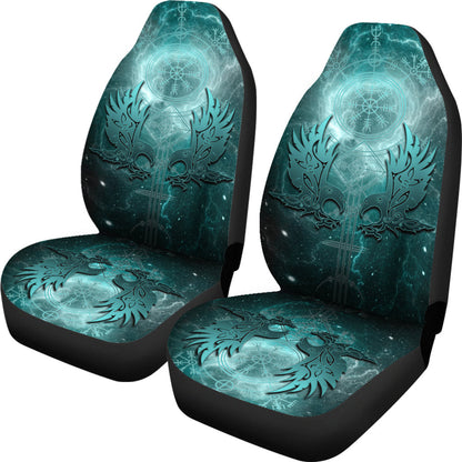 Car Seat Covers Hugin And Munin With Compass On Galaxy Car Seat Covers