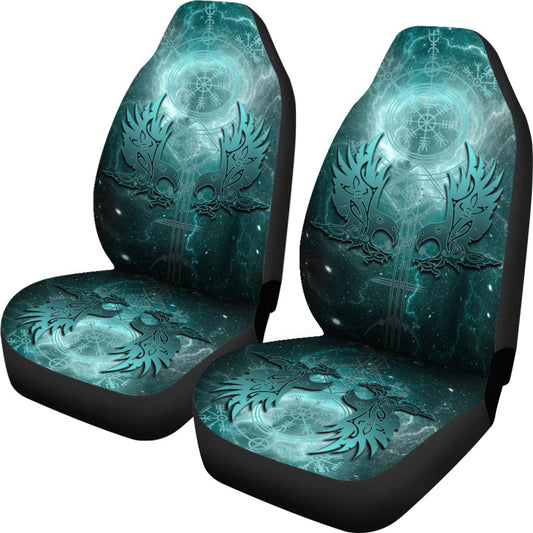 Car Seat Covers Hugin And Munin With Compass On Galaxy Car Seat Covers