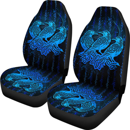 Car Seat Covers Three Raven And Runic Blue Car Seat Covers