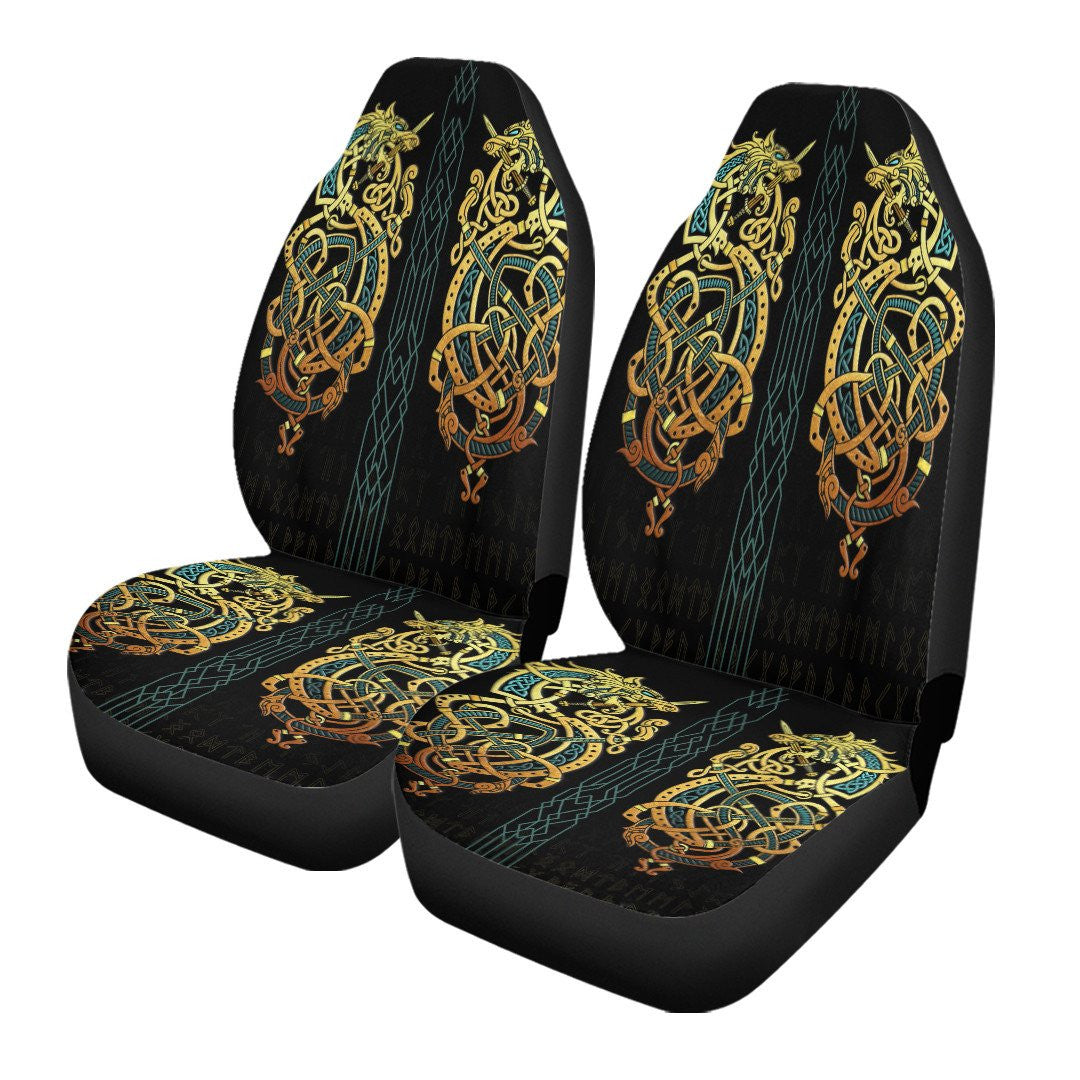 Celtic Car Seat Cover Celtic Dragon Gold Car Seat Cover