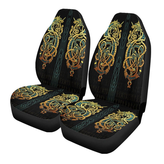 Celtic Car Seat Cover Celtic Dragon Gold Car Seat Cover