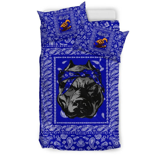 Crips Gang Bulldog Bedding Set