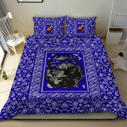 Crips Gang Bulldog Bedding Set