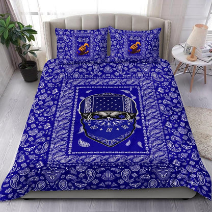 Crips Gang Skull Bedding Set