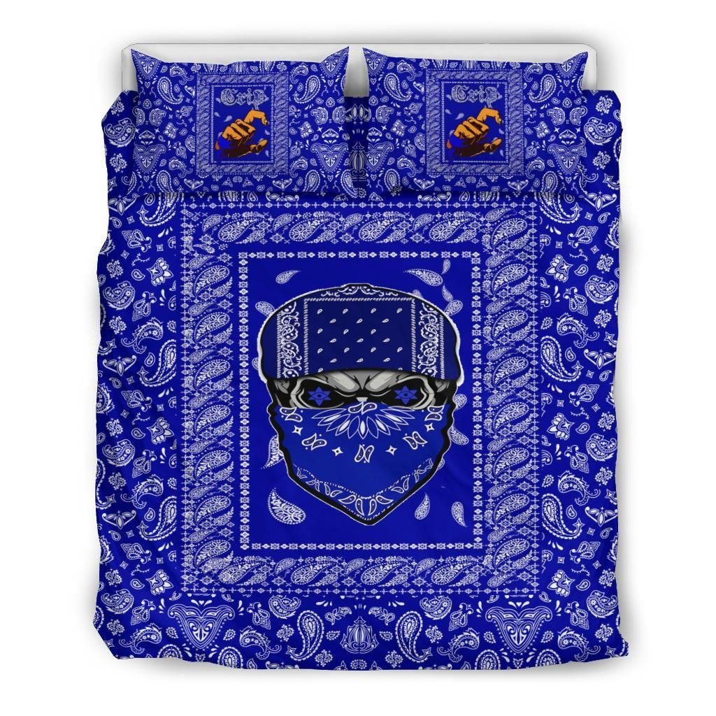Crips Gang Skull Bedding Set