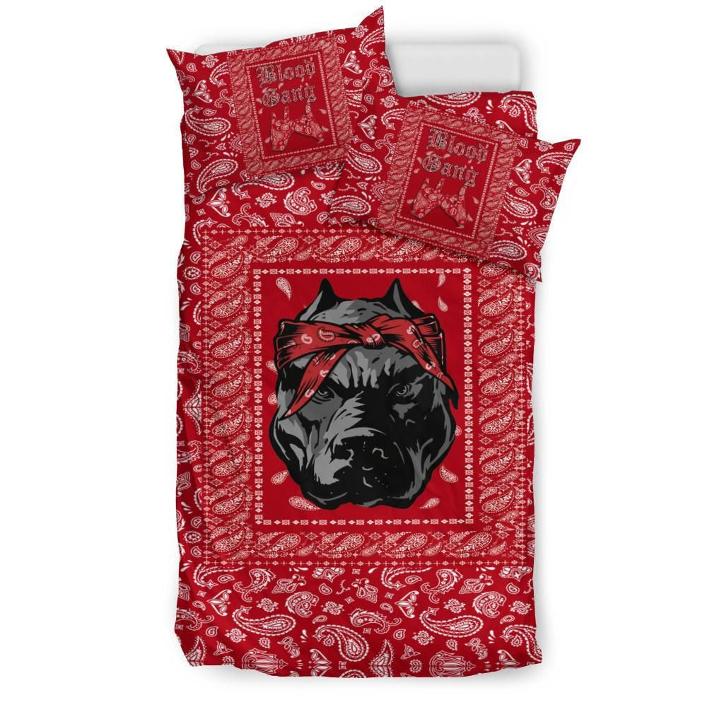 Blood Gang Bulldog Bedding Set
