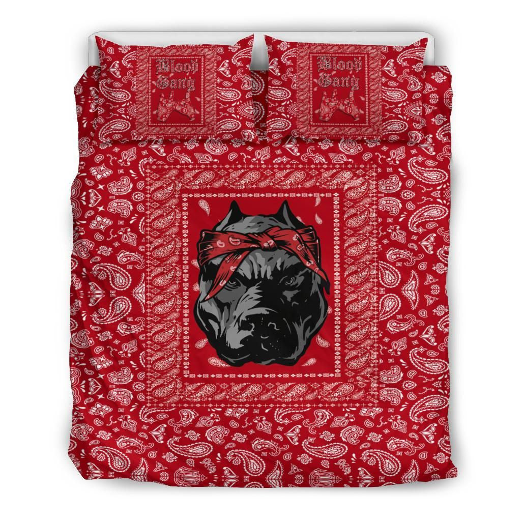 Blood Gang Bulldog Bedding Set