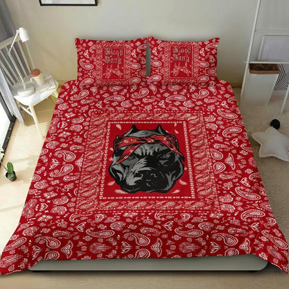 Blood Gang Bulldog Bedding Set