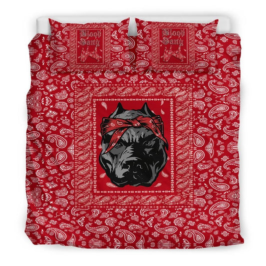 Blood Gang Bulldog Bedding Set