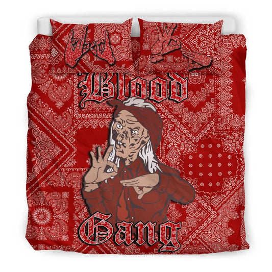 Blood Gang Bedding Set - Red Paisley
