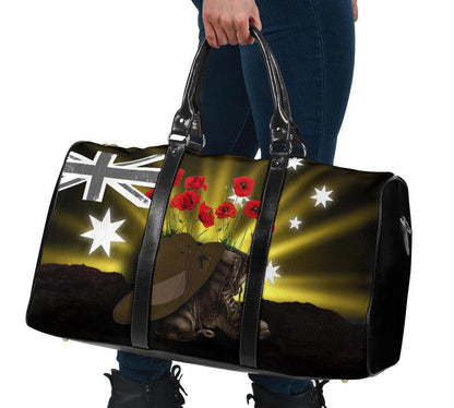 Australia Anzac Day Travel Bag Lest We Forget Hat And Boots Poppies