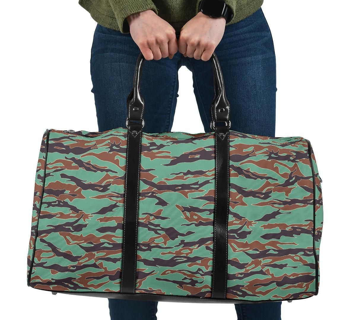 Army Guyana Tiger Stripe Camouflage Seamless Travel Bag