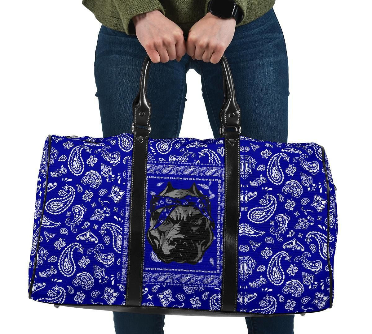 Crips Gang Bulldog Travel Bag