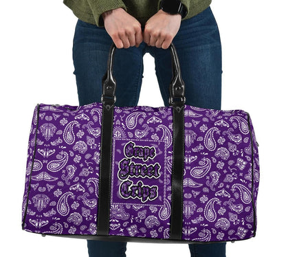 Grape Street Crips Gang Sign Travel Bag Purple Bandana