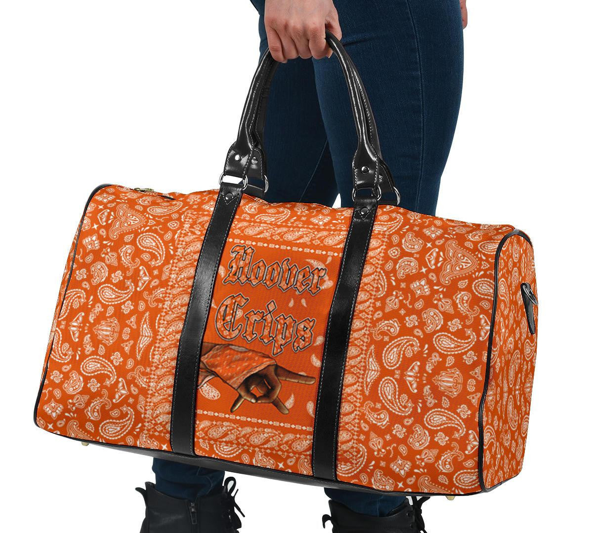 Hoover Crips Travel Bags Orange Bandana