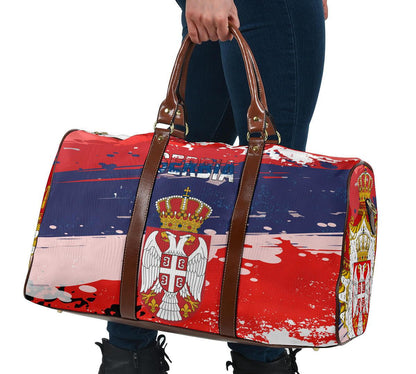 Serbia Travel Bag Serbia National Flag and Emblem