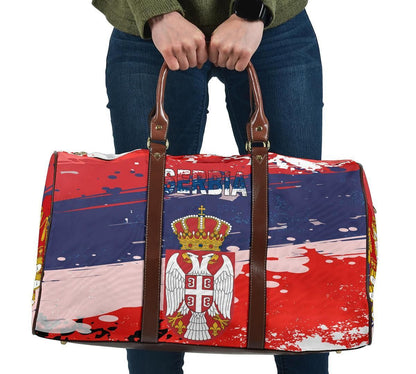 Serbia Travel Bag Serbia National Flag and Emblem