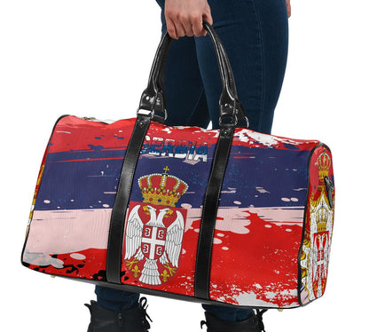 Serbia Travel Bag Serbia National Flag and Emblem