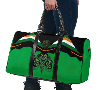 Celtic All Over Print Travel Bag Irish Shamrock With Celtic Patterns
