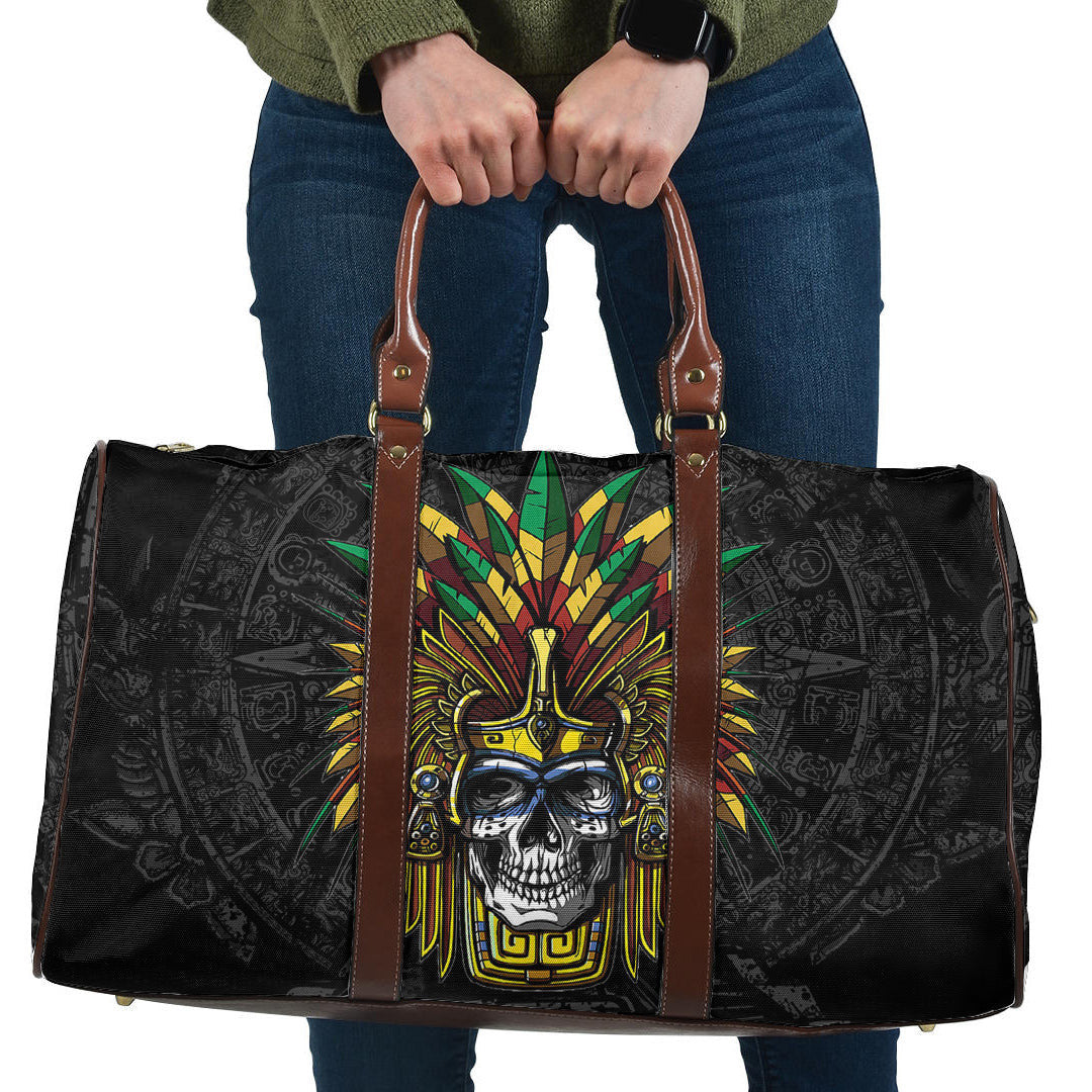 Bag Aztec Warrior Skull Mask Travel Bag