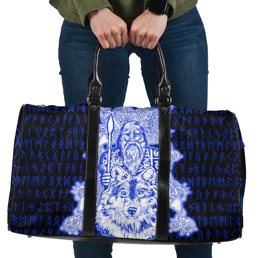 Bag Odin Wolf Viking Blue Travel Bag