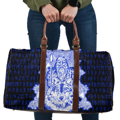 Bag Odin Wolf Viking Blue Travel Bag