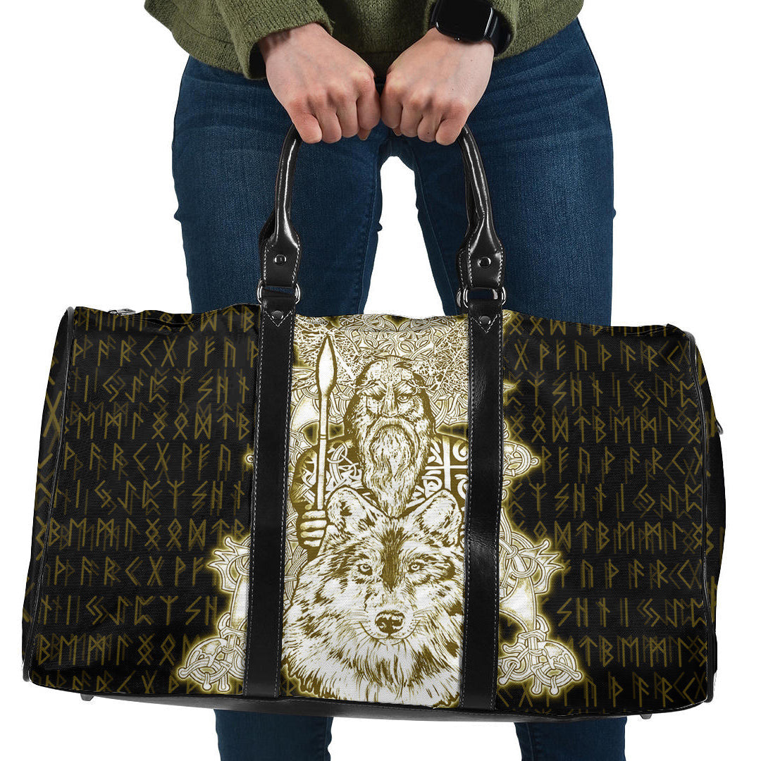 Bag Odin Wolf Viking Gold Travel Bag